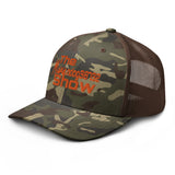 Camouflage trucker hat (Orange Logo)