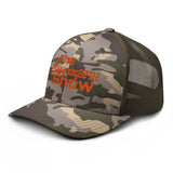 Camouflage trucker hat (Orange Logo)