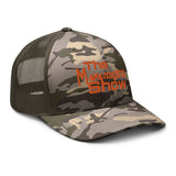 Camouflage trucker hat (Orange Logo)