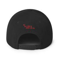 Black Snapback Hat (Red Hearts)