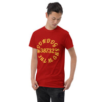 Red Short Sleeve T-Shirt (Yellow Design)