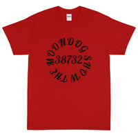 Red Short Sleeve T-Shirt (Black Design)