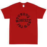 Red Short Sleeve T-Shirt (Black Design)