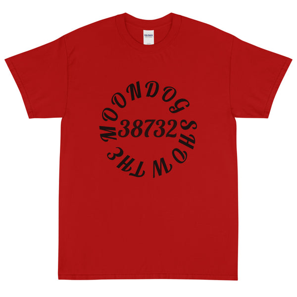 Red Short Sleeve T-Shirt (Black Design)