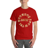 Red Short Sleeve T-Shirt (Gold Design)