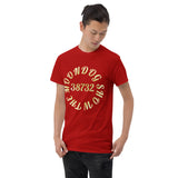 Red Short Sleeve T-Shirt (Gold Design)