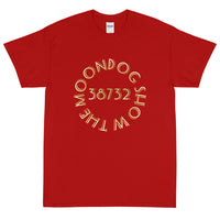 Red Short Sleeve T-Shirt (Gold Shadow Design)