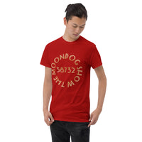 Red Short Sleeve T-Shirt (Gold Shadow Design)