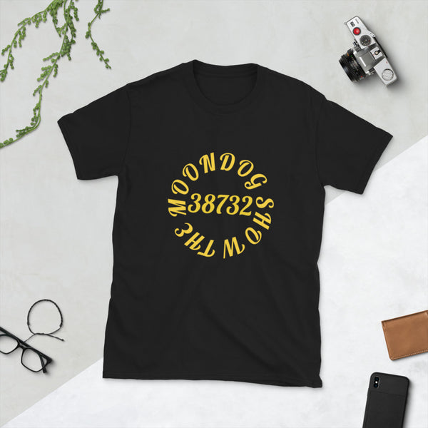 Black Short-Sleeve Unisex T-Shirt (Yellow Design)