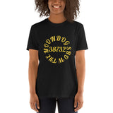 Black Short-Sleeve Unisex T-Shirt (Yellow Design)