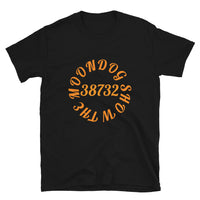 Black Short-Sleeve Unisex T-Shirt (Orange Design)