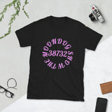 Black Short-Sleeve Unisex T-Shirt (Pink Design)