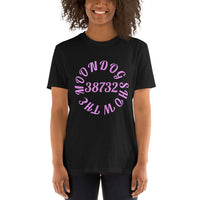 Black Short-Sleeve Unisex T-Shirt (Pink Design)