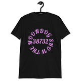 Black Short-Sleeve Unisex T-Shirt (Pink Design)