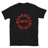 Black Short-Sleeve Unisex T-Shirt (Red Design)