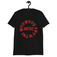 Black Short-Sleeve Unisex T-Shirt (Red Design)