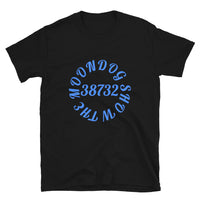 Black Short-Sleeve Unisex T-Shirt (Blue Design)