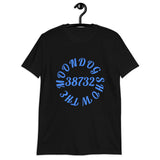 Black Short-Sleeve Unisex T-Shirt (Blue Design)