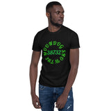 Black Short-Sleeve Unisex T-Shirt (Green Design)