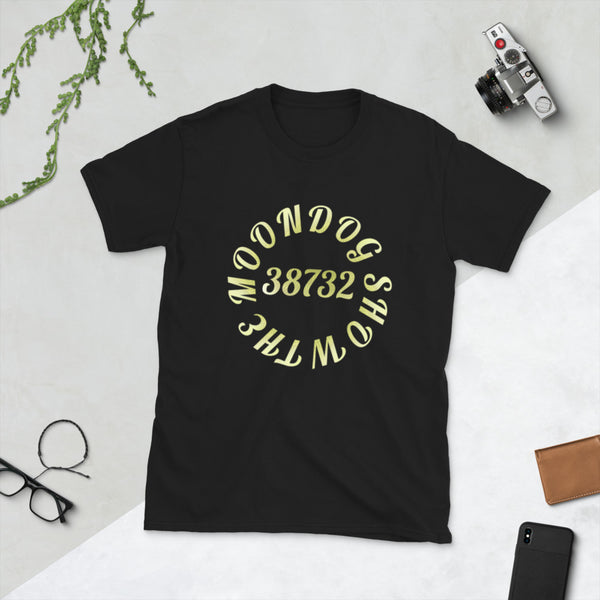 Black Short-Sleeve Unisex T-Shirt (Gold Design)