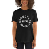 Black Short-Sleeve Unisex T-Shirt (White Design)