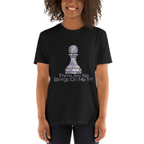 Black Short-Sleeve Unisex T-Shirt (Purple Diamond Design)