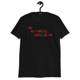 Black Short-Sleeve Unisex T-Shirt (Red Textured Hearts)