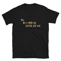 Black Short-Sleeve Unisex T-Shirt (Gold hearts)