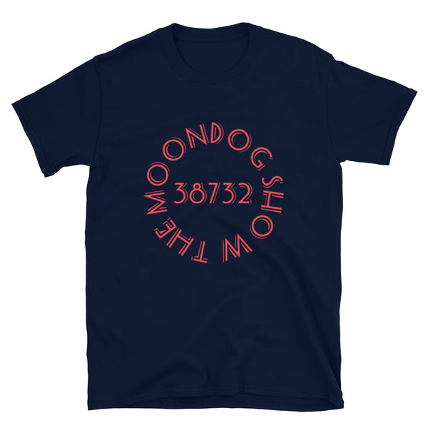 Navy Short-Sleeve Unisex T-Shirt (Red Shadow Design)