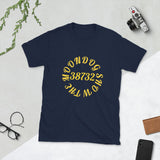 Navy Short-Sleeve Unisex T-Shirt (Yellow Design)