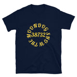 Navy Short-Sleeve Unisex T-Shirt (Yellow Design)