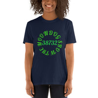 Navy Short-Sleeve Unisex T-Shirt (Green Design)