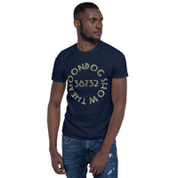 Navy Short-Sleeve Unisex T-Shirt (Gold Shadow Design)