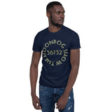 Navy Short-Sleeve Unisex T-Shirt (Gold Shadow Design)