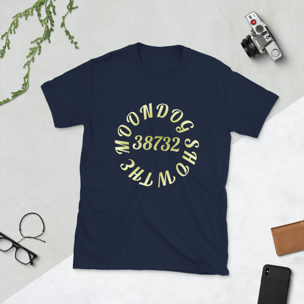 Navy Short-Sleeve Unisex T-Shirt (Gold Design)