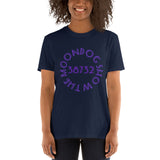 Navy Short-Sleeve Unisex T-Shirt (Purple Shadow Design)