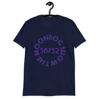 Navy Short-Sleeve Unisex T-Shirt (Purple Shadow Design)