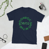 Navy Short-Sleeve Unisex T-Shirt (Green Shadow Design)