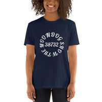 Navy Short-Sleeve Unisex T-Shirt (White Design)