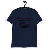 Navy Short-Sleeve Unisex T-Shirt (This Message Black Design)