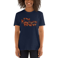 Navy Short-Sleeve Unisex T-Shirt (Orange Tiger Stripes 2 howls)