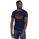 Navy Short-Sleeve Unisex T-Shirt (Orange Tiger Stripes 2 howls)