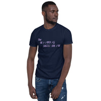 Navy Short-Sleeve Unisex T-Shirt (Light Purple Hearts)