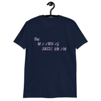 Navy Short-Sleeve Unisex T-Shirt (Light Purple Hearts)