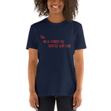 Navy Short-Sleeve Unisex T-Shirt (Red Hearts)