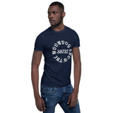 Navy Short-Sleeve Unisex T-Shirt (White Design)