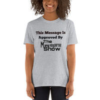 Light Heather Short-Sleeve Unisex T-Shirt (This Message Black Design)