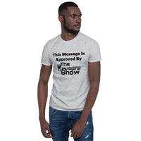 Light Heather Short-Sleeve Unisex T-Shirt (This Message Black Design)