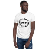 White Short-Sleeve Unisex T-Shirt (Black Design)