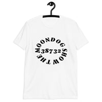 White Short-Sleeve Unisex T-Shirt (Black Design)